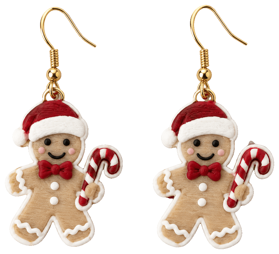 gingerbread earring — 3D-printed earrings