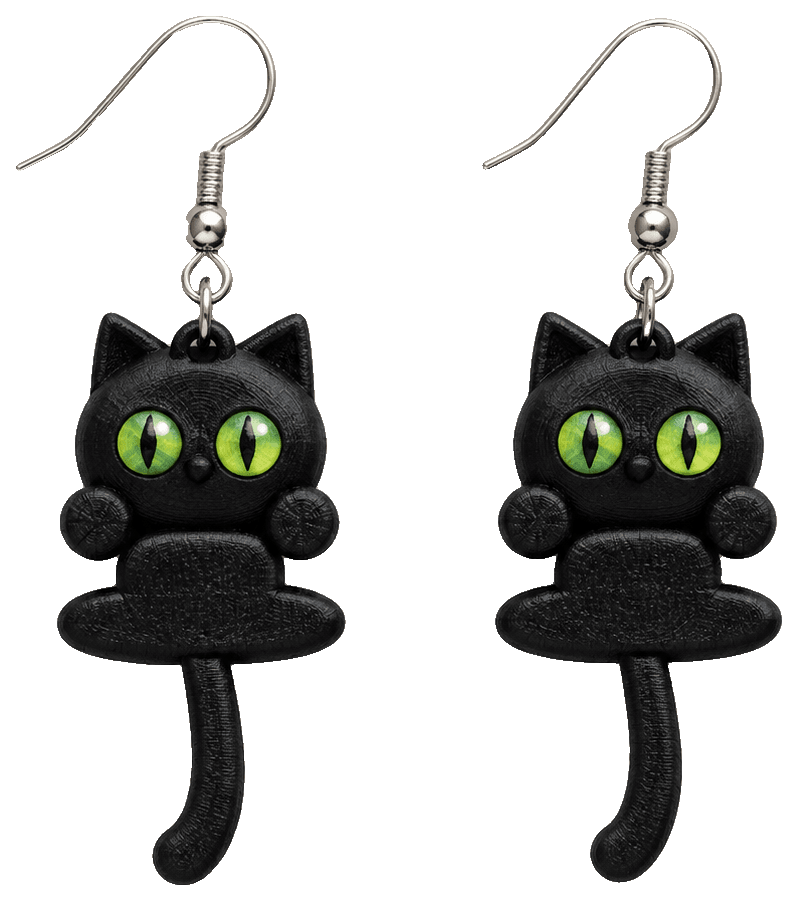 EARRING CAT by JD3D Designs — 3D-printed earrings