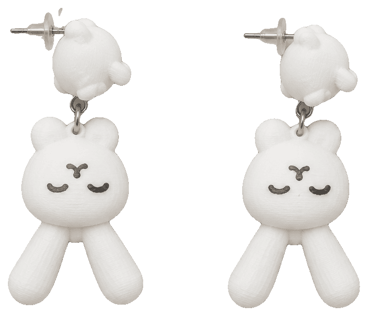 EARRING RABBIT — 3D-printed earrings