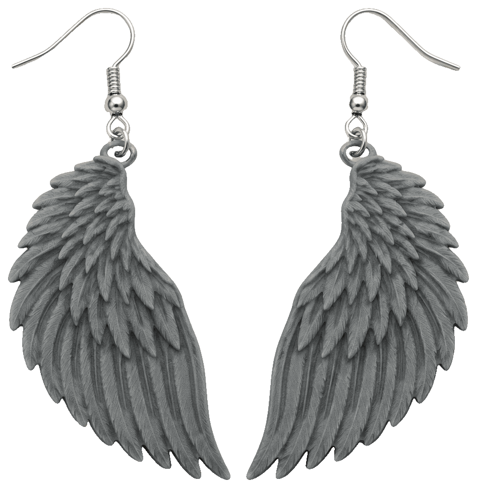 Angel Wing Earrings — 3D-printed earrings