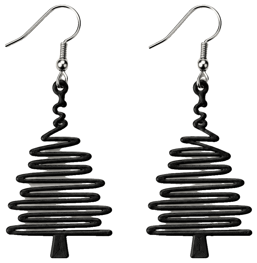 christmas tree - earring — 3D-printed earrings