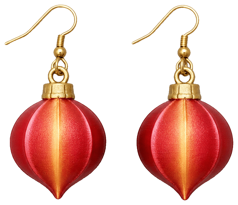 christmas ornaments earrings — 3D-printed earrings