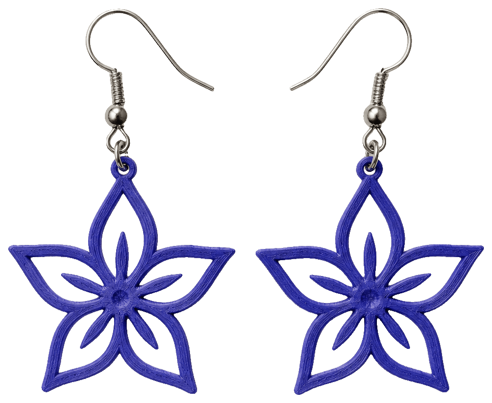 Flower earrings by LC3D — 3D-printed earrings