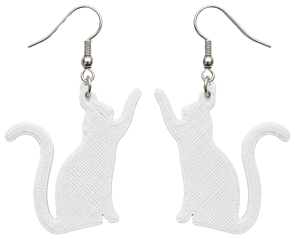 earring cat by Kalbuta — 3D-printed earrings
