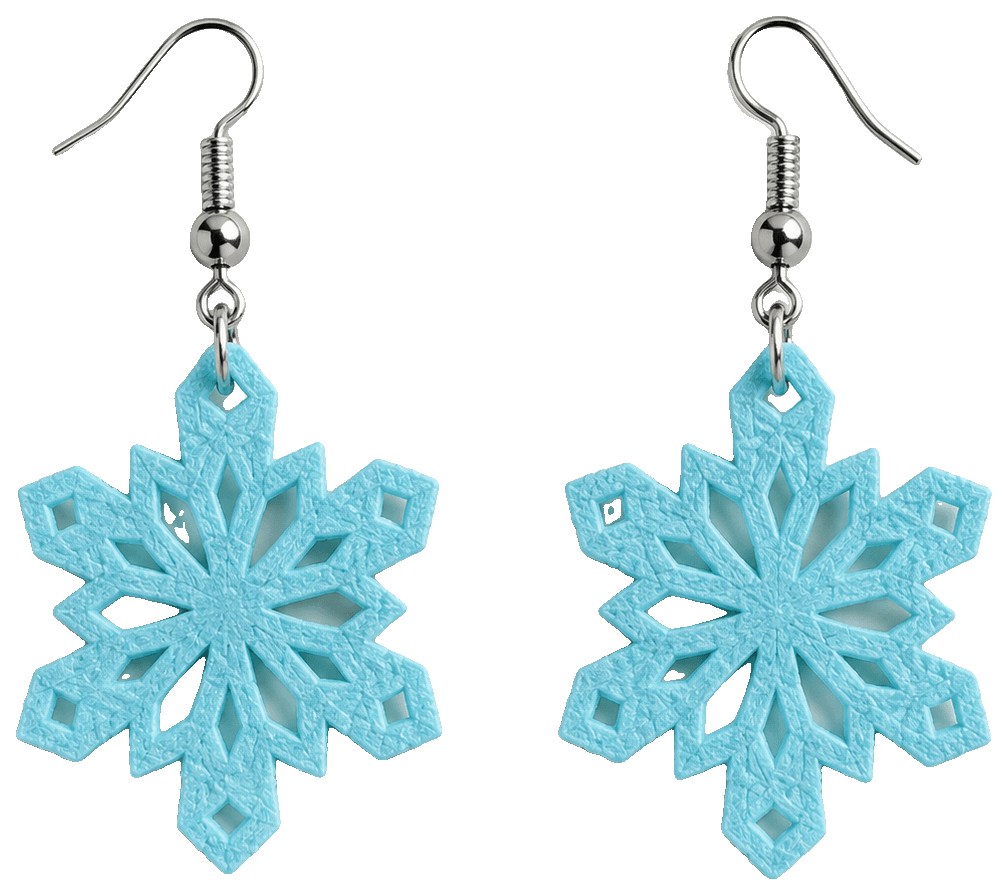 Christmas Earring - SnowFlake — 3D-printed earrings