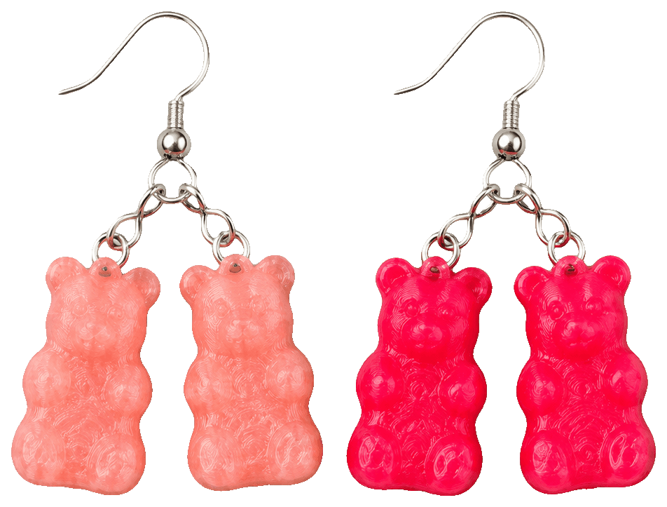 3D Gummy bear earrings VERSION 1 — 3D-printed earrings