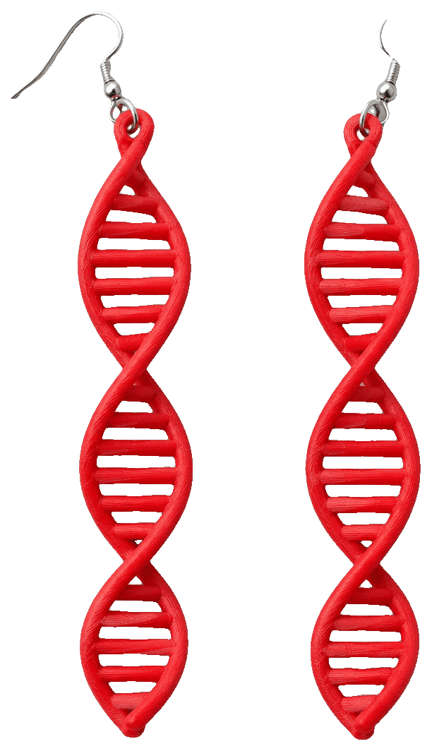DNA Double Helix Earring — 3D-printed earrings