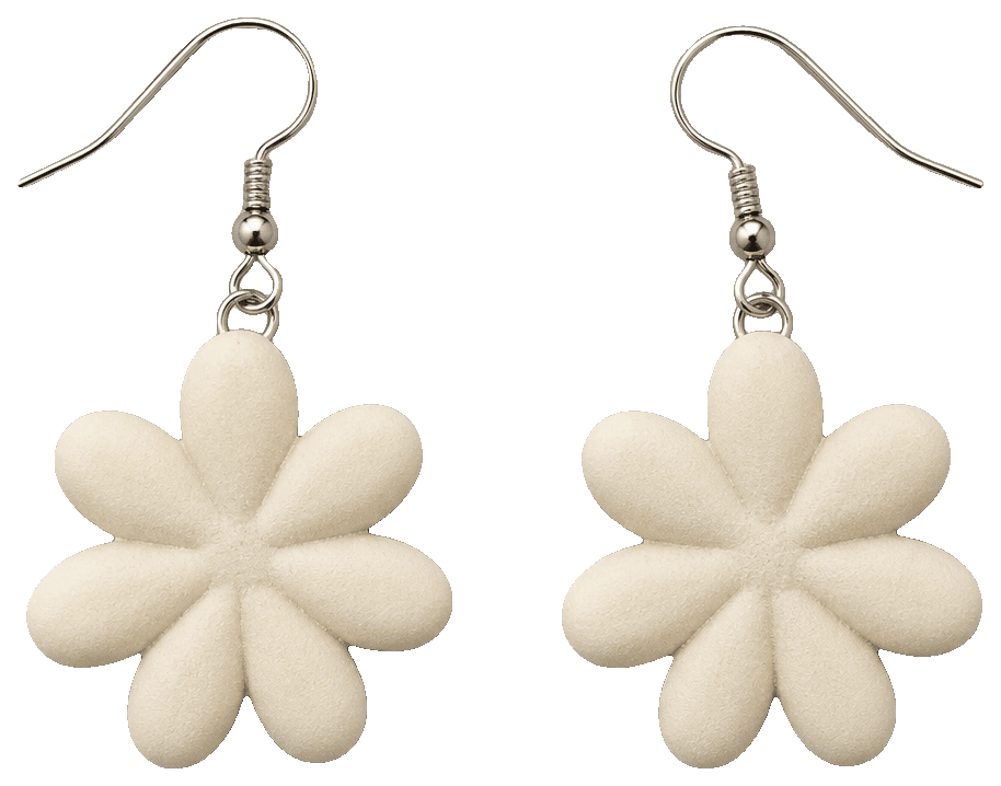 Flat Flower Earring — 3D-printed earrings