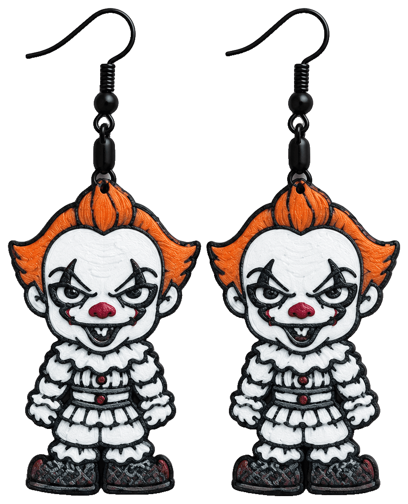 Pennywise IT Earrings — 3D-printed earrings