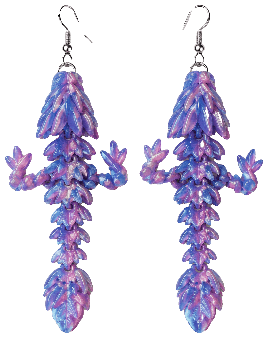 Earring Backing Card (Hanging) — 3D-printed earrings
