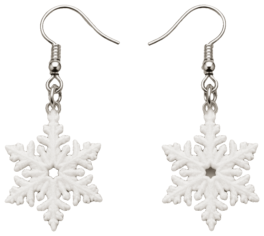 Snowflake Earring by cahorton — 3D-printed earrings