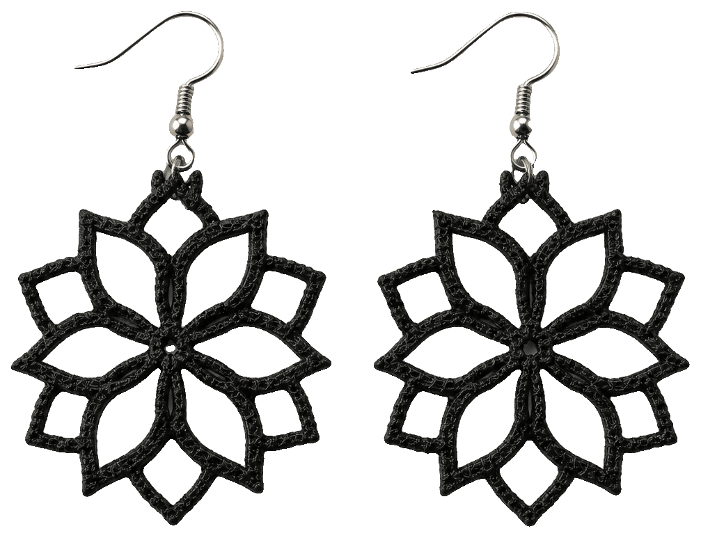 Flower earrings by Simon3D — 3D-printed earrings