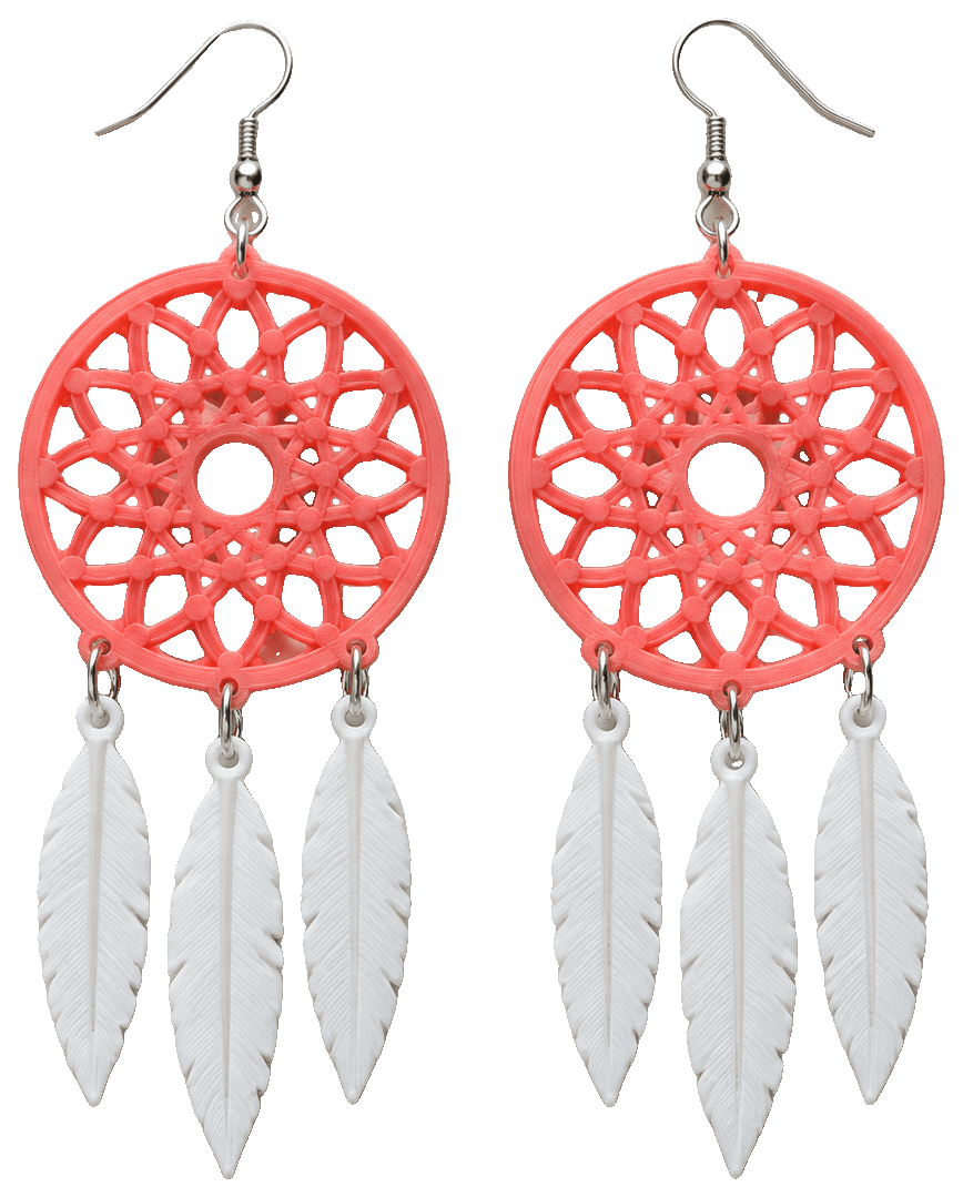 dream catcher earrings — 3D-printed earrings