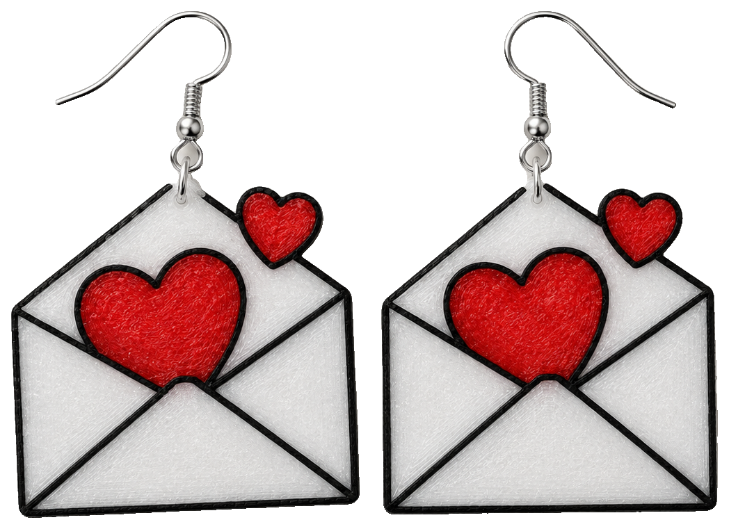 Love Memo Valentines Earrings — view 1