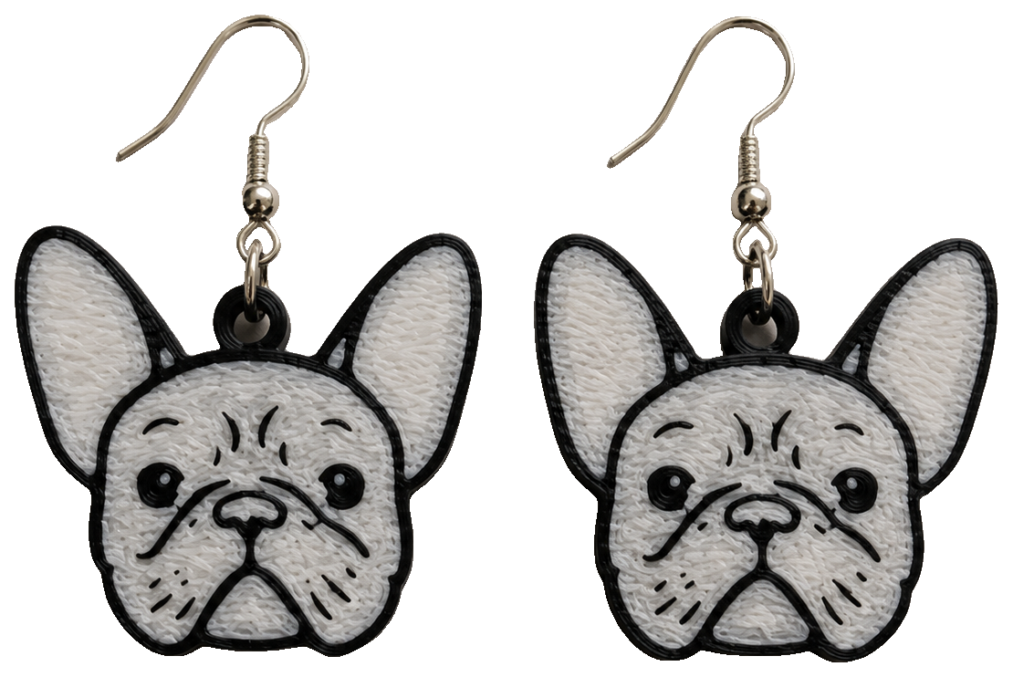 French Bulldog Earrings — view 1