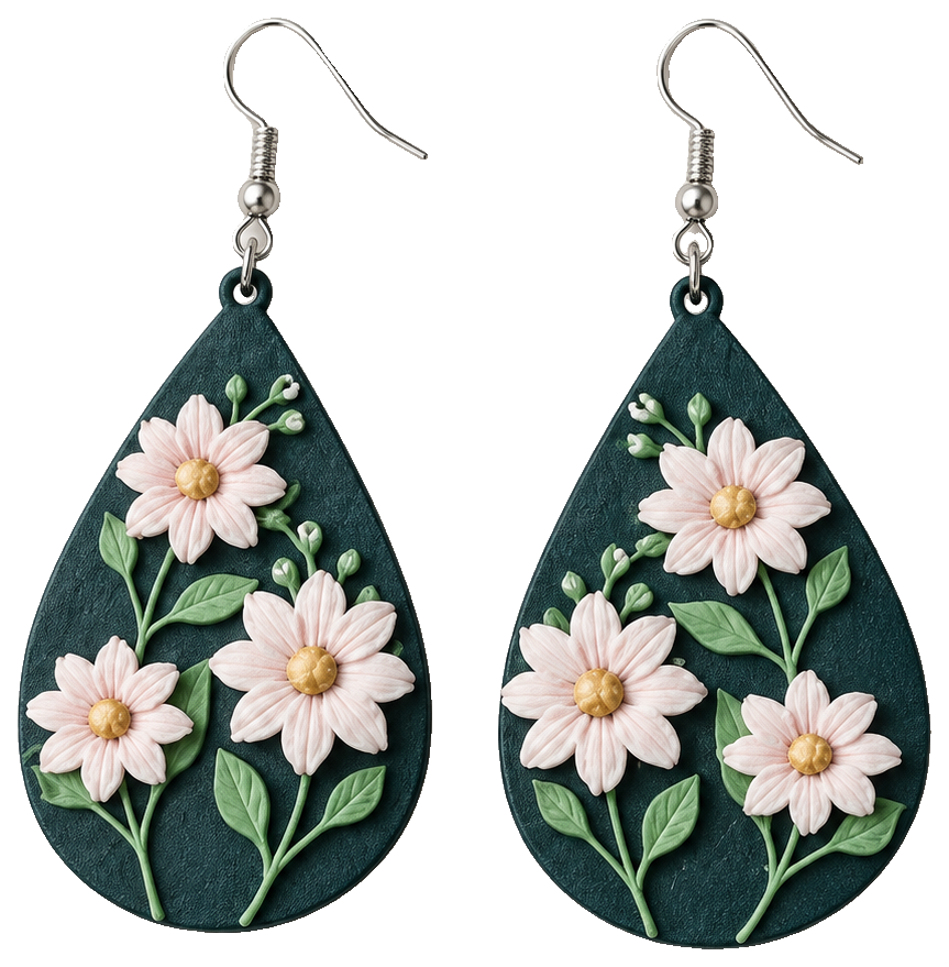 Blossom Teardrop Earrings — view 1