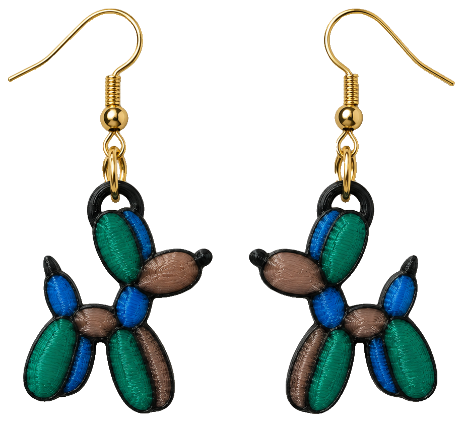 Balloon Dog Earrings by 3Dreams — view 1
