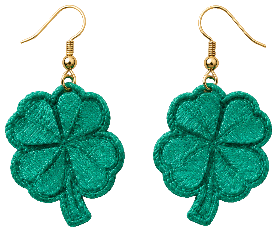 Shamrock 4 Leaf Shamrock Earrings — view 1