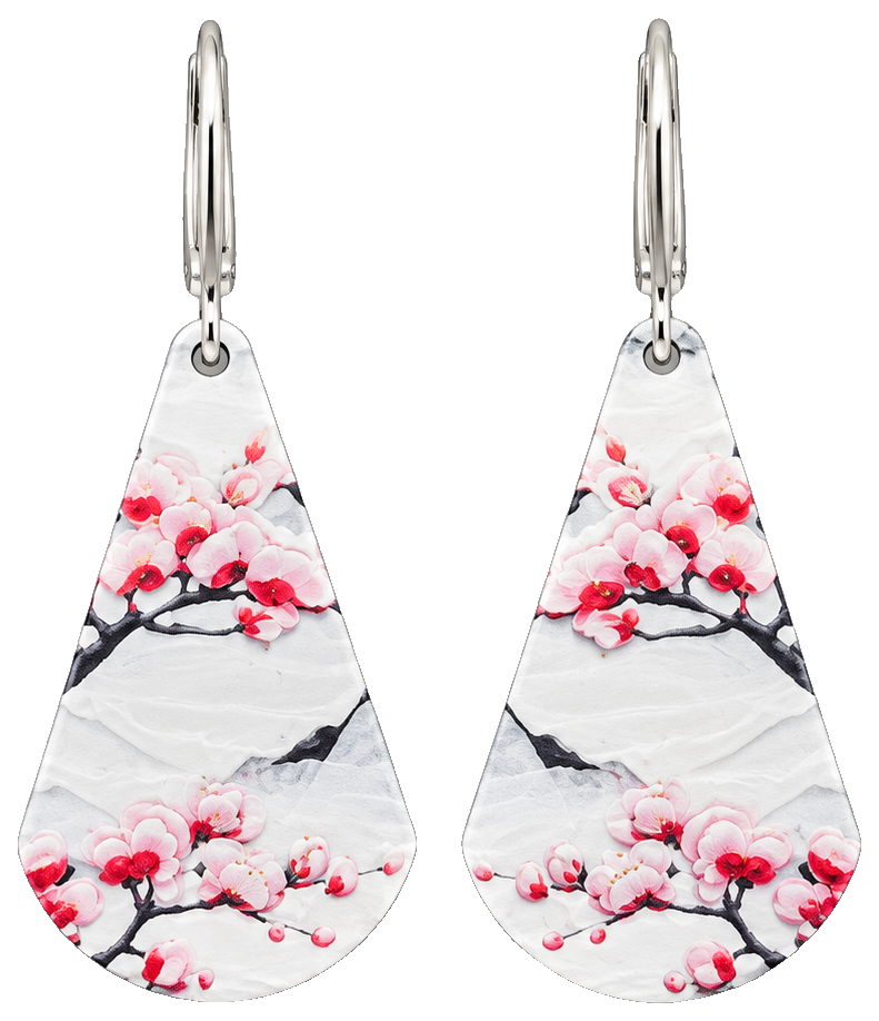Cherry Blossom HF teardrop earrings - V2.0 — view 1