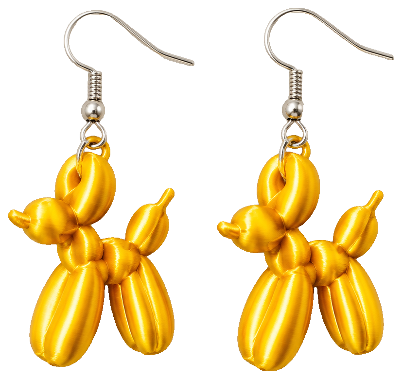 Balloon Dog Earrings by Titan3D — view 1