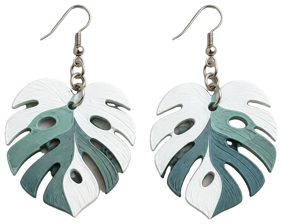 Monstera Blatt Ohrringe — view 1