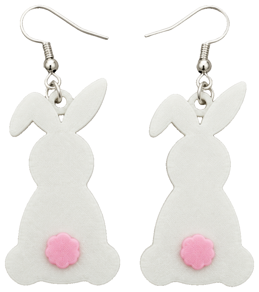 Easter Bunny Earrings by Brain Design — view 1