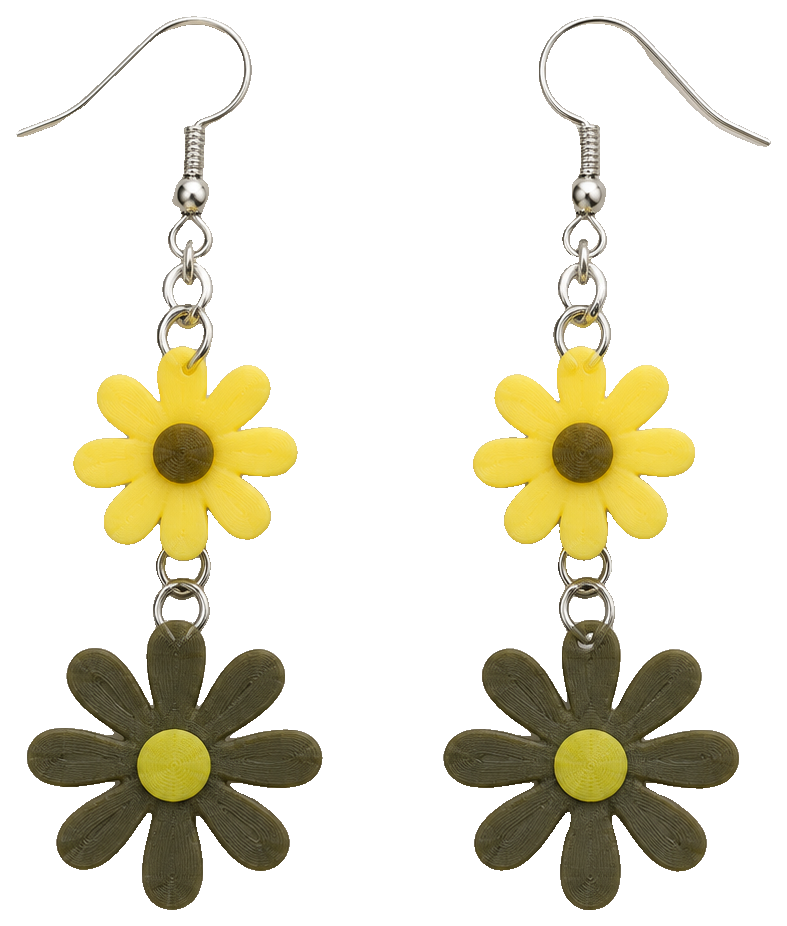 Retro Flower Earrings — view 1