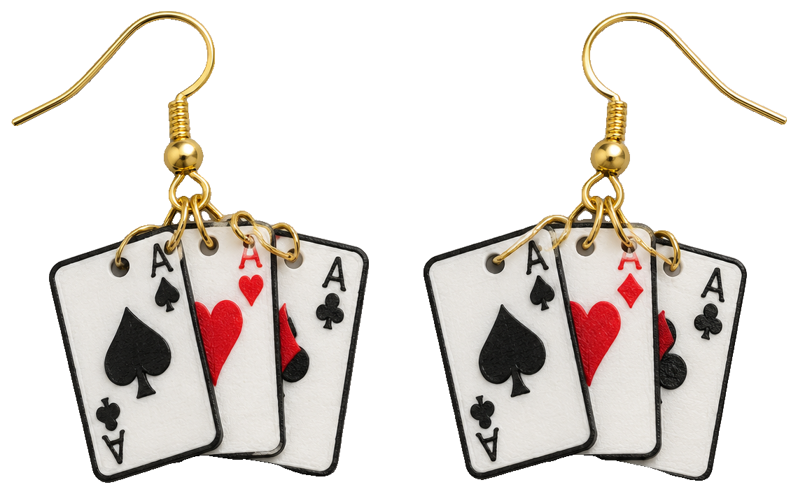 Poker Aces Earring — view 1