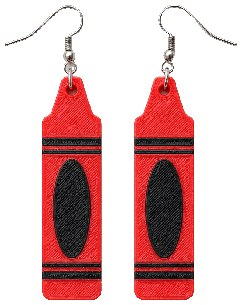 Crayon Earrings for Teacher Appreciation School — view 1