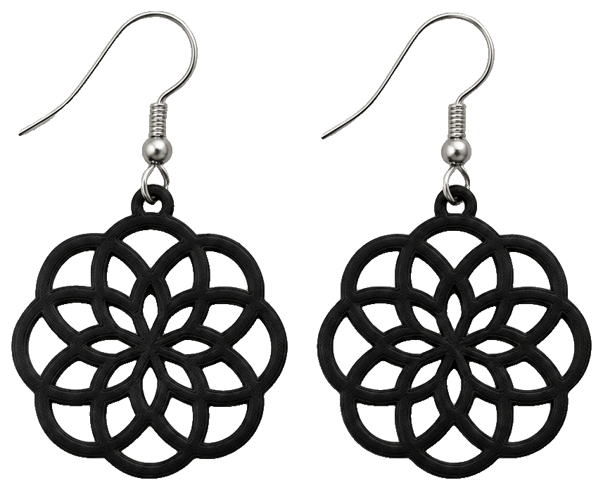 Floral Mandala Earrings — view 1
