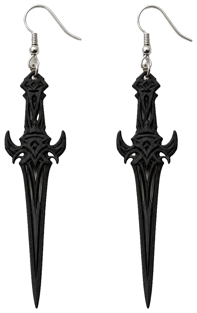 Sword earrings — view 1