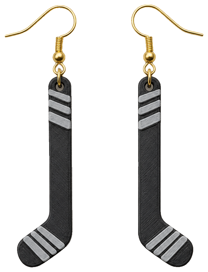 Hockey Stick Earring/Keychain — view 1