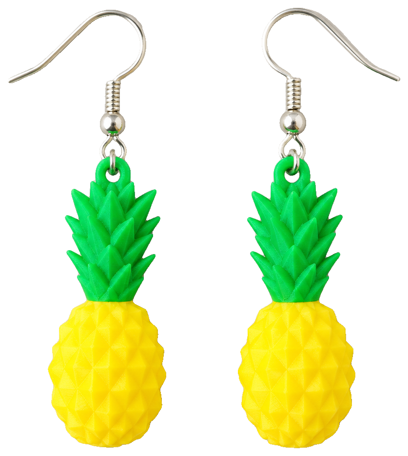 pineapple earrings — view 1