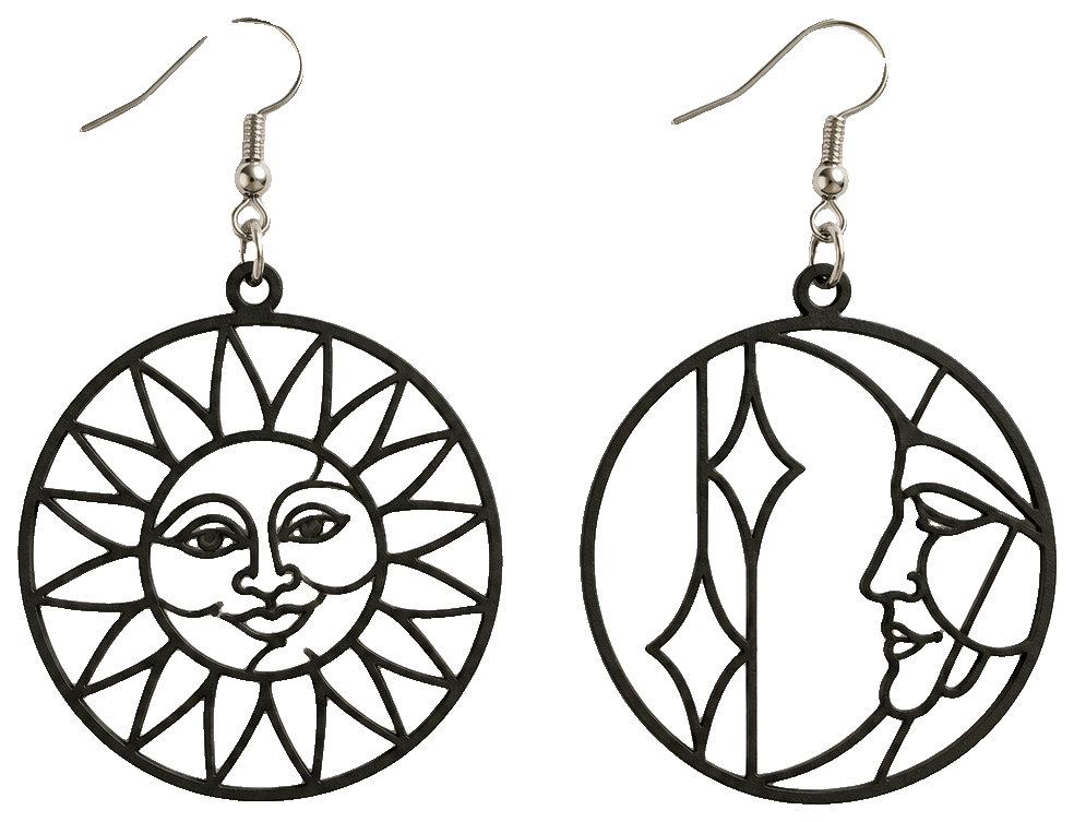 Sun and Moon Celestial Earrings — view 1