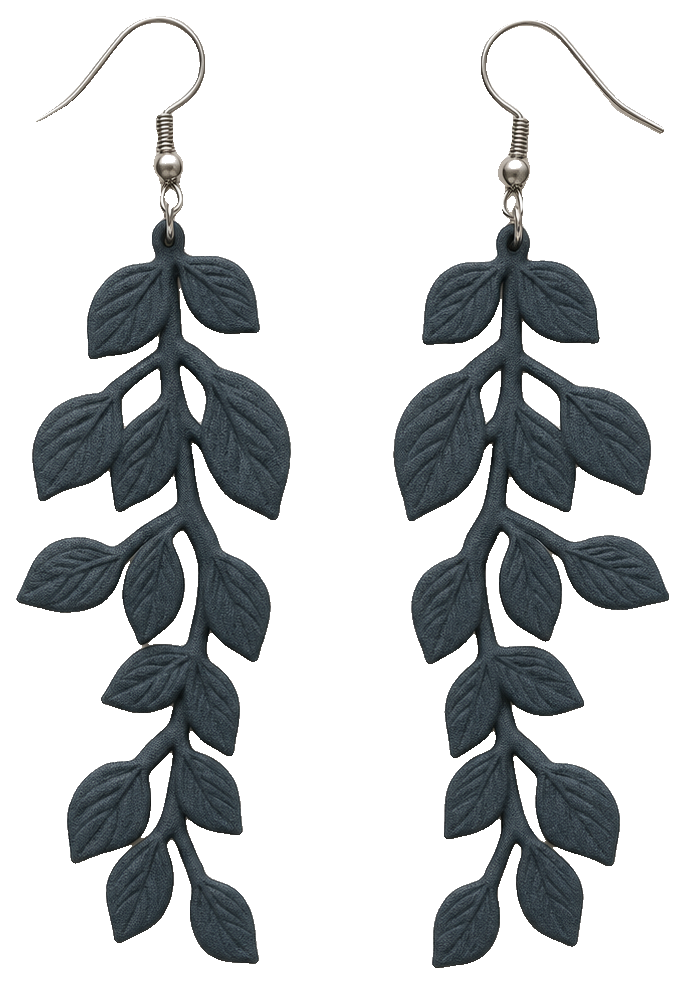 Leaf earrings — view 1