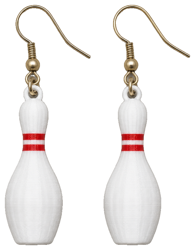 Bowling Pin Earrings! — view 1
