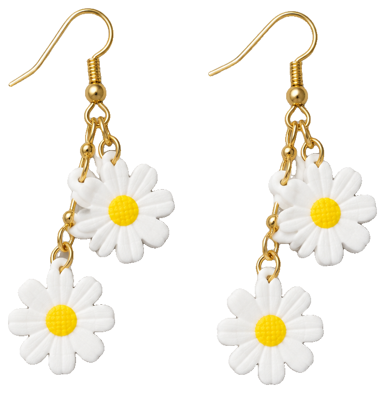 Daisy earrings by NoOrdinaryLeaf — view 1