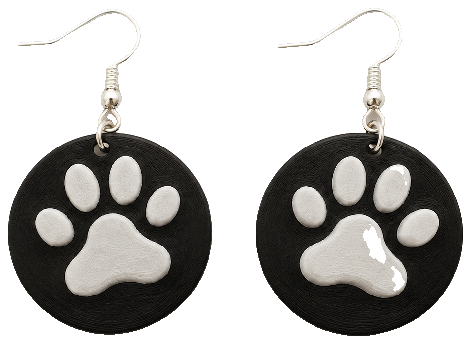 Pawprint Earrings by Lore In Layers — view 1