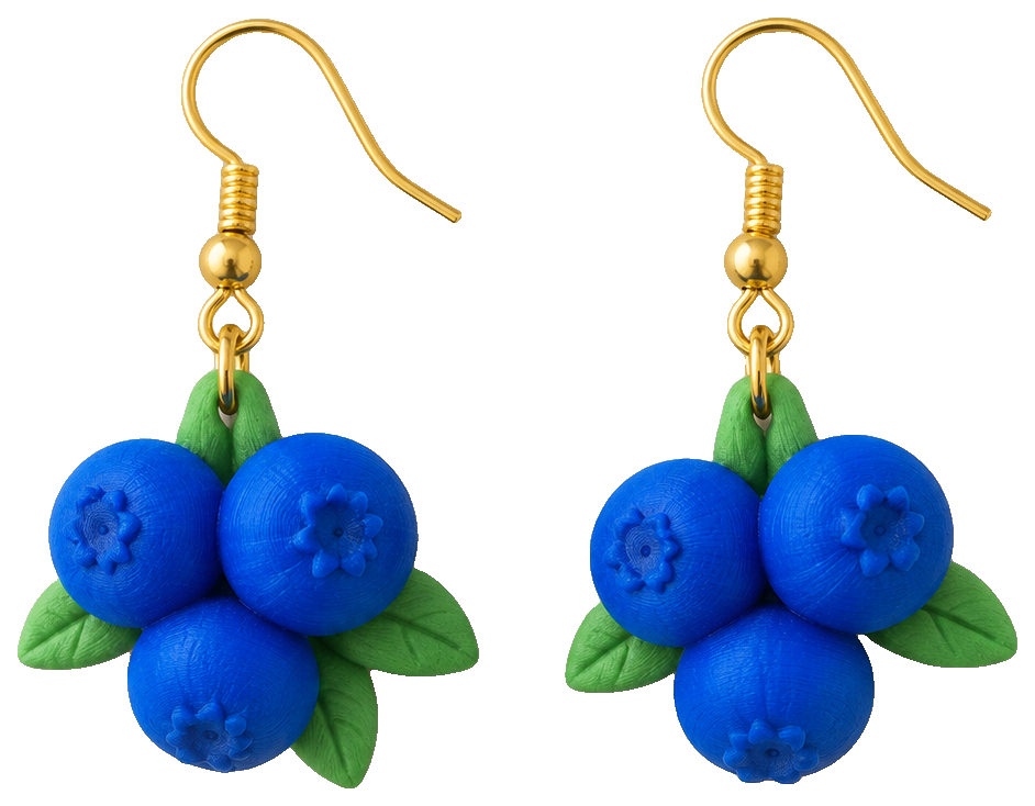 Boucles d'oreilles “Myrtilles” — view 1