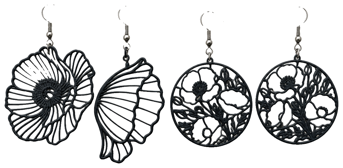 Poppy Filagree Earrings — view 1