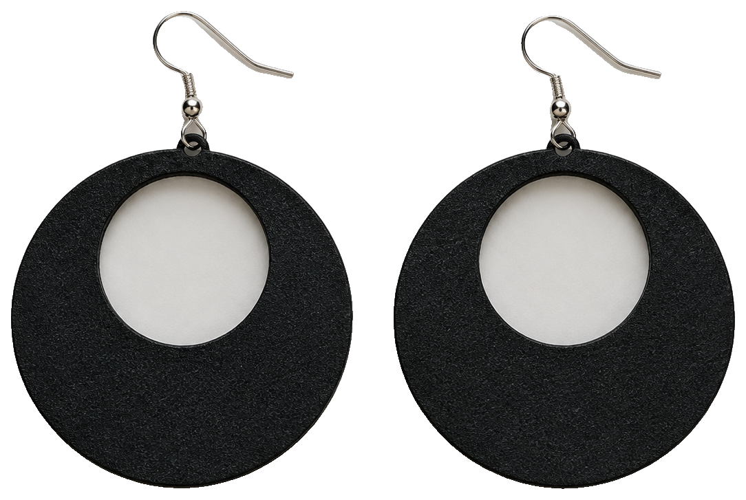 Large hole earrings — view 1