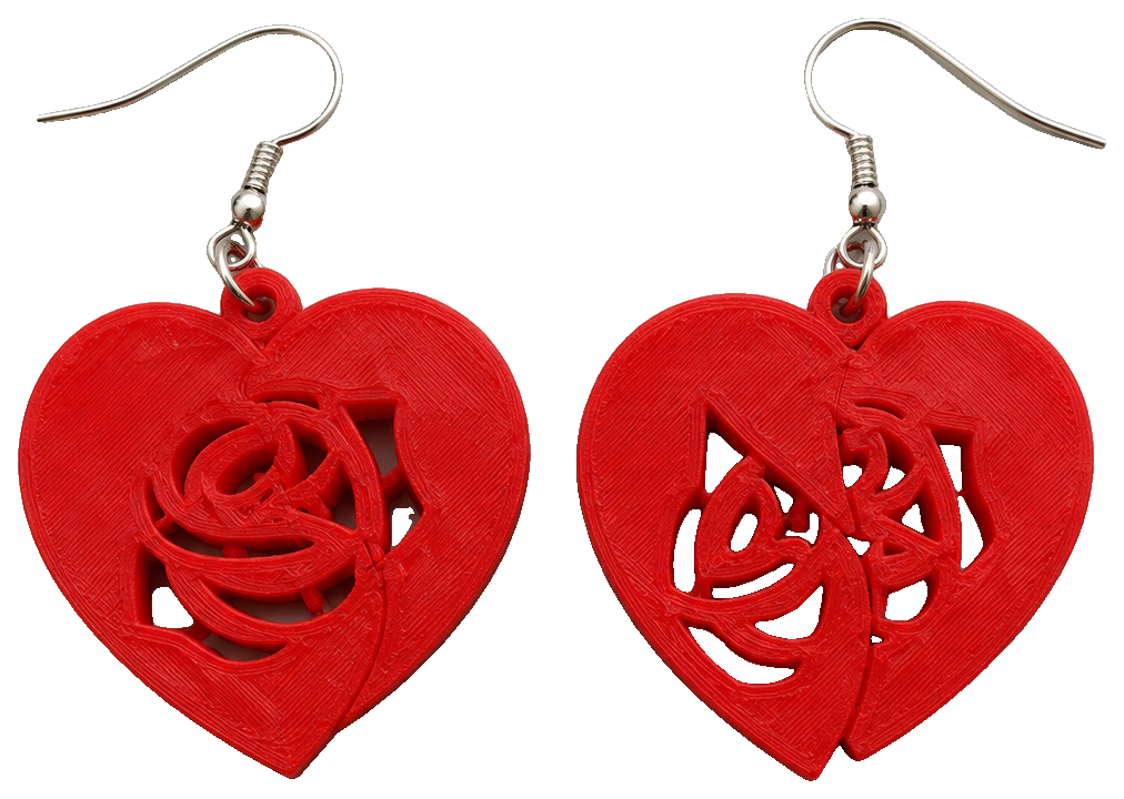 Heart earrings — view 1
