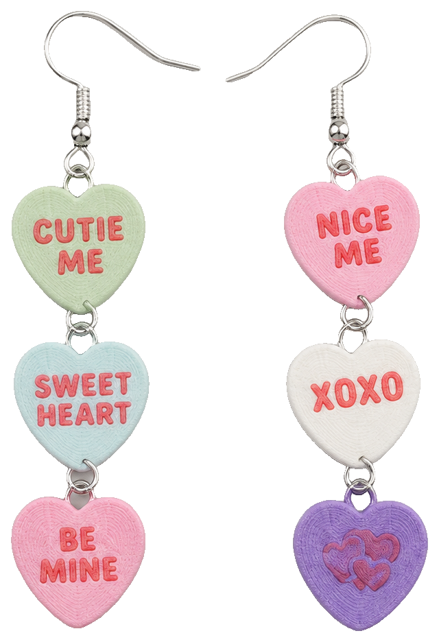 Conversation Heart Earrings — view 1