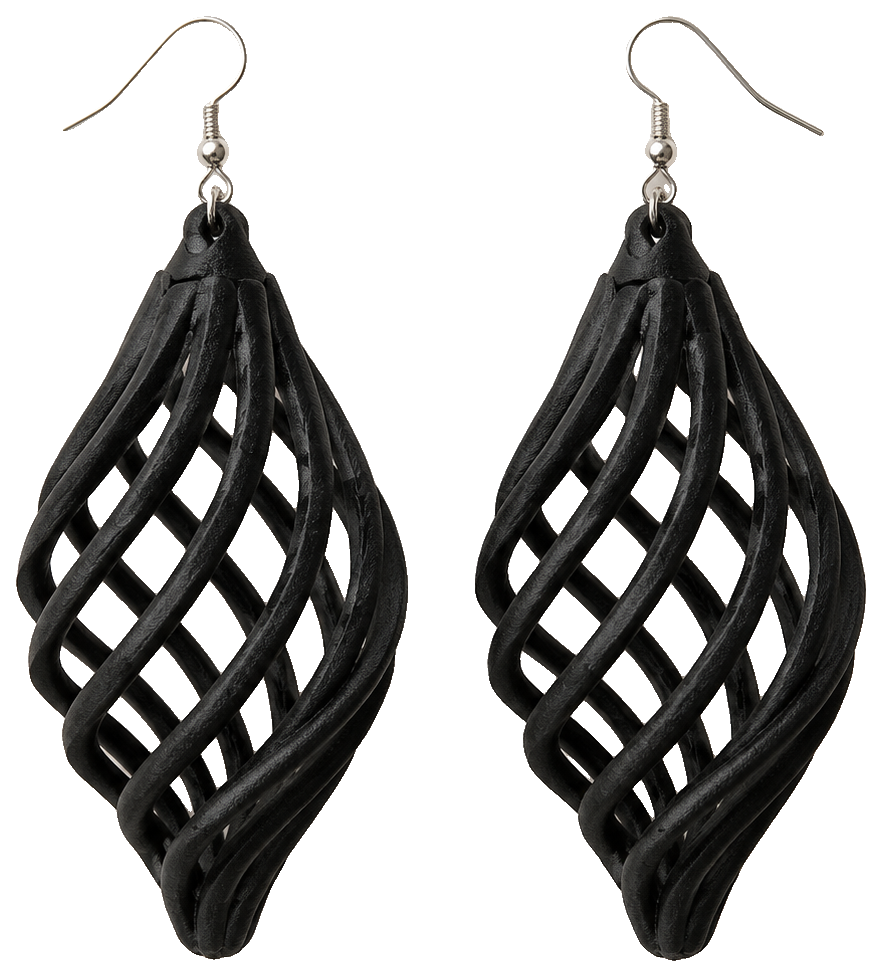 spiral earrings — view 1