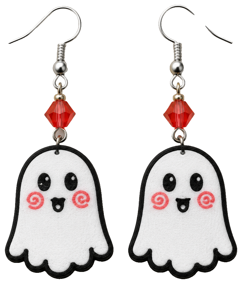 Horror Ghost Halloween Earrings | No AMS — view 1