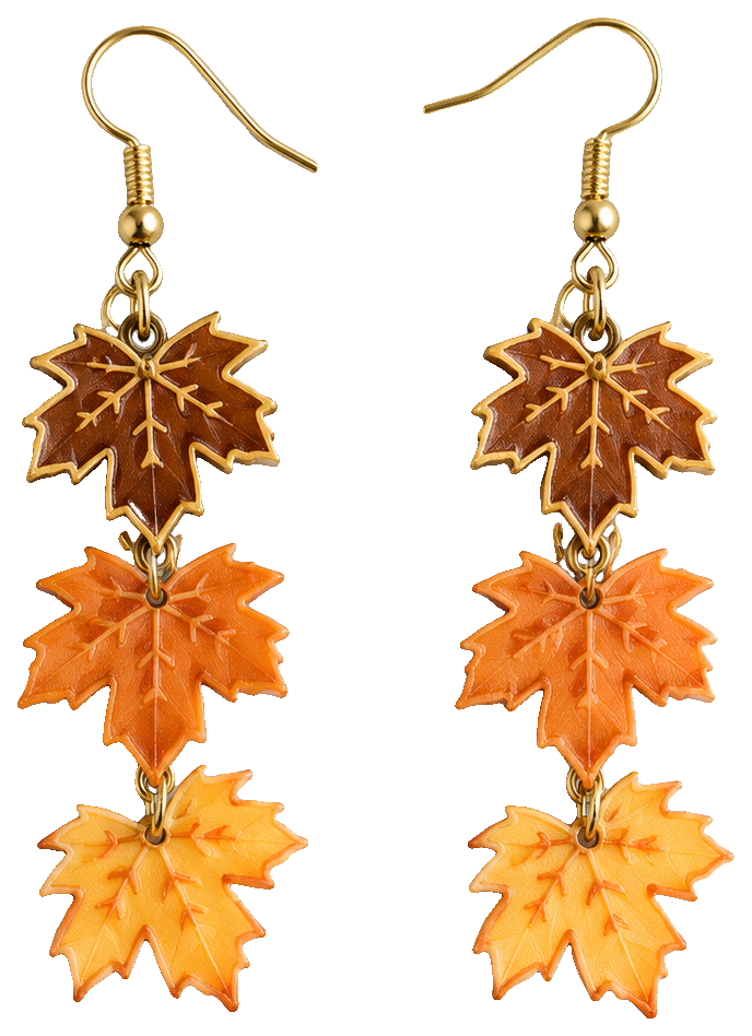 Fall Maple Leaf Stack Earrings — view 1