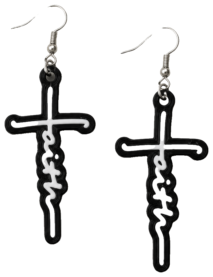 Faith Cross Earrings — view 1