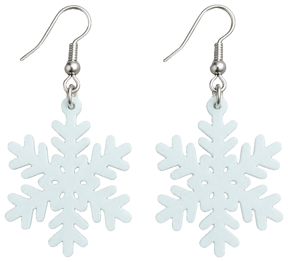Beautiful Snowflake Earrings — view 1