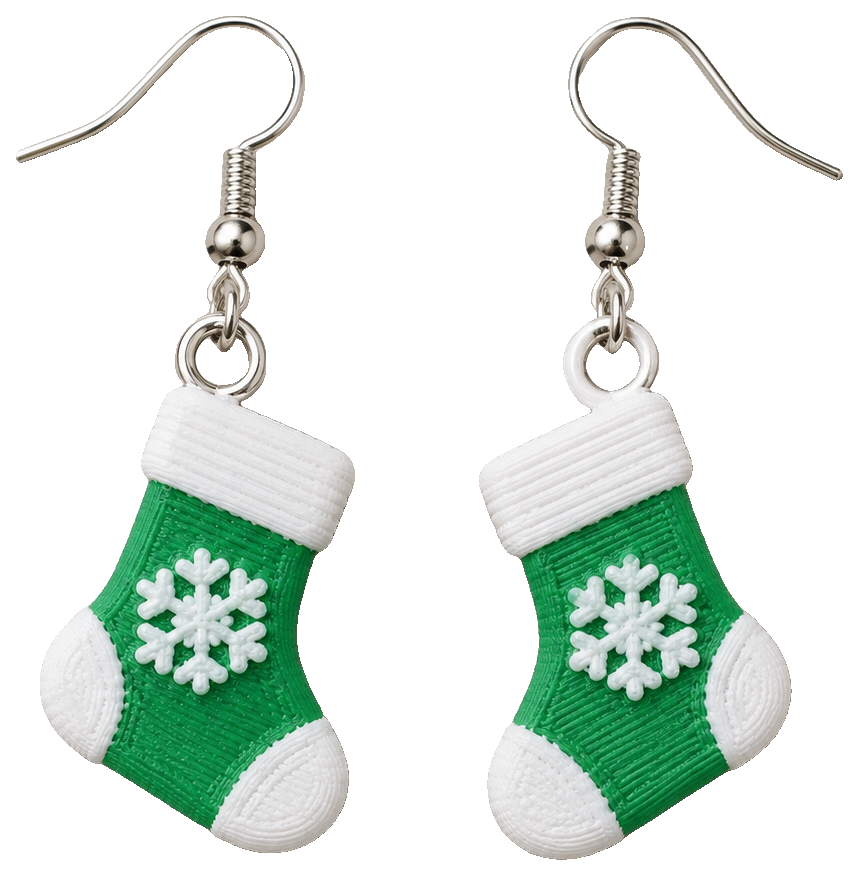 Tiny Cozy Stocking Earrings — view 1