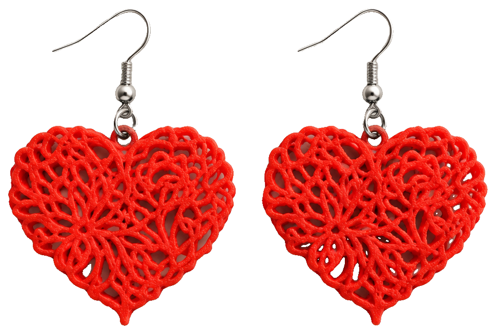 Valentine's Day earrings — view 1